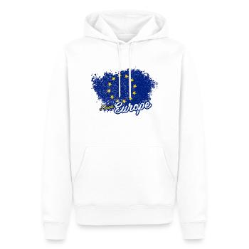 J'aime l'Europe - Sweat à capuche Premium bio Homme - blanc - Devant - Nico (187cm)