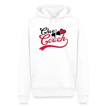 Herz Cheer Coach Megafon - Männer Premium Bio Hoodie - Weiß - Vorne - Nico (187cm)