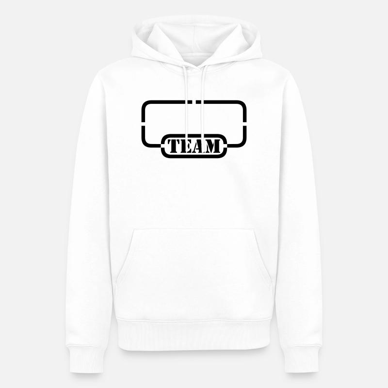 team name - name your team - Männer Premium Bio Hoodie - Weiß