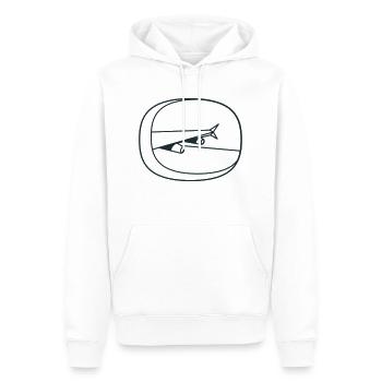 plane wing out an open plane window - Men’s Premium Organic Hoodie - white - Front - Nico (187cm)