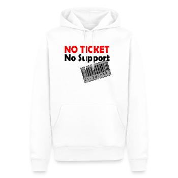 No Ticket - no support - Männer Premium Bio Hoodie - Weiß - Vorne - Nico (187cm)