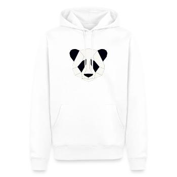 Panda geometric - Men’s Premium Organic Hoodie - white - Front - Nico (187cm)