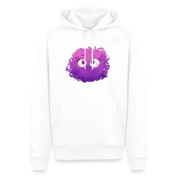Petit Monstre pelote n°1 – rose - Sweat à capuche Premium bio Homme - blanc - Devant - Nico (187cm)