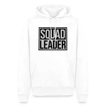 Conception du leader de l’escouade Shield - Sweat à capuche Premium bio Homme - blanc - Devant - Nico (187cm)