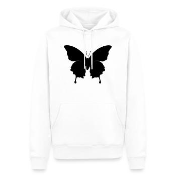 silhouette de papillon - Sweat à capuche Premium bio Homme - blanc - Devant - Nico (187cm)