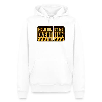 Permettez-moi d’exagérer - Sweat à capuche Premium bio Homme - blanc - Devant - Nico (187cm)