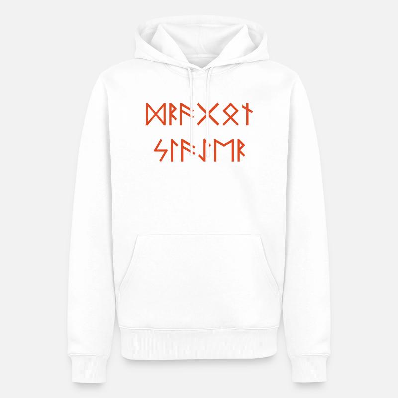 Drachentöter - Männer Premium Bio Hoodie - Weiß