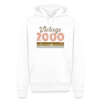 Birthday Vintage 2000 Limited Edition - 2000 - Men’s Premium Organic Hoodie - white - Front - Nico (187cm)