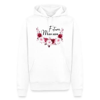 future maman idée cadeau - Sweat à capuche Premium bio Homme - blanc - Devant - Nico (187cm)