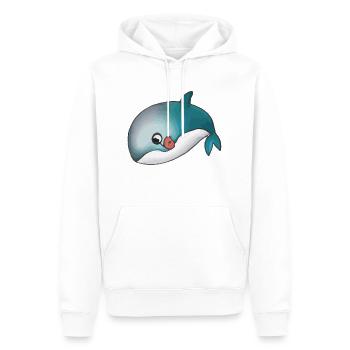Wal Delfin Meer Geschenkidee - Männer Premium Bio Hoodie - Weiß - Vorne - Nico (187cm)