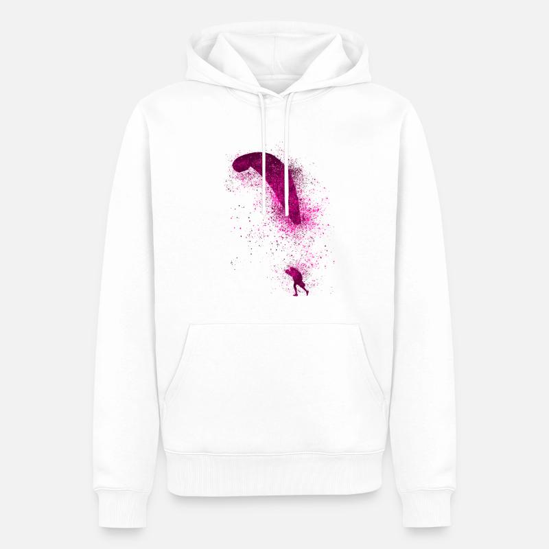 Paragleiter Start Spritzer - Männer Premium Bio Hoodie - Weiß