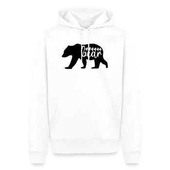 bear - Männer Premium Bio Hoodie - Weiß - Vorne - Nico (187cm)