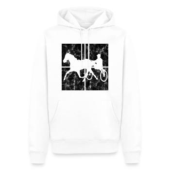 Traber Trabrennen in retro oder vintage Style - Männer Premium Bio Hoodie - Weiß - Vorne - Nico (187cm)
