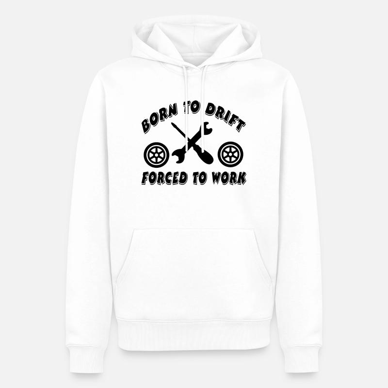 Voiture - Sweat à capuche Premium bio Homme - blanc