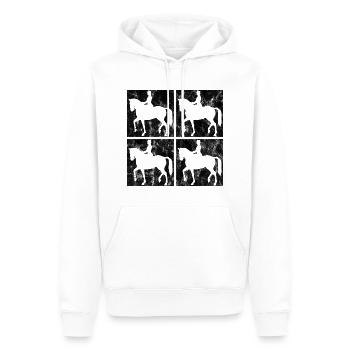 Dressur Dressurreiten Dressurreiter Reiten Pferd - Männer Premium Bio Hoodie - Weiß - Vorne - Nico (187cm)