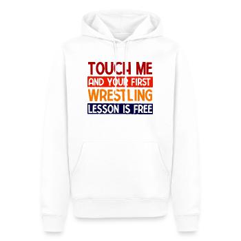 Grappling Martial Arts Wrestling - Männer Premium Bio Hoodie - Weiß - Vorne - Nico (187cm)