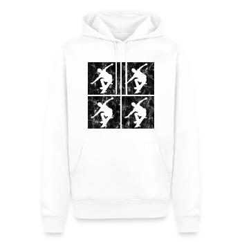 Skateboarder Skateboard Skater Skate Skateing - Sweat à capuche Premium bio Homme - blanc - Devant - Nico (187cm)