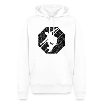 Skateboarder Skateboard Skater Skate Skateing - Sweat à capuche Premium bio Homme - blanc - Devant - Nico (187cm)