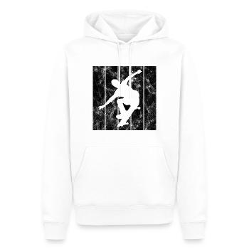 Skateboarder Skateboard Skater Skate Skateing - Sweat à capuche Premium bio Homme - blanc - Devant - Nico (187cm)