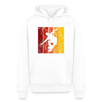 Skateboarder Skateboard Skater Skate Skateing - Sweat à capuche Premium bio Homme - blanc - Devant - Nico (187cm)
