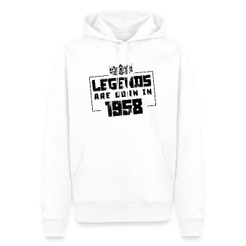 1958 legends born in - Männer Premium Bio Hoodie - Weiß - Vorne - Nico (187cm)