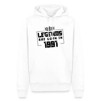 1991 legends born in - Männer Premium Bio Hoodie - Weiß - Vorne - Nico (187cm)