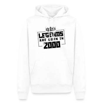 2000 Legends Born in - Men’s Premium Organic Hoodie - white - Front - Nico (187cm)