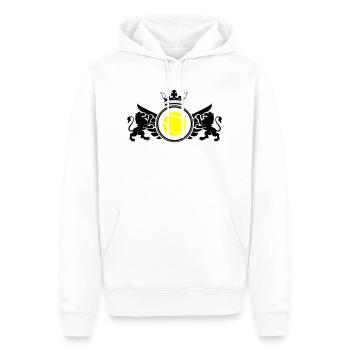 Emblème de tennis - Sweat à capuche Premium bio Homme - blanc - Devant - Nico (187cm)