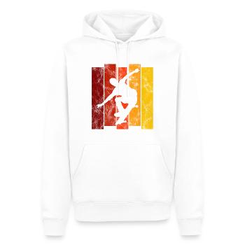 Skateboarder Skateboard Skater Skate Skateing - Sweat à capuche Premium bio Homme - blanc - Devant - Nico (187cm)