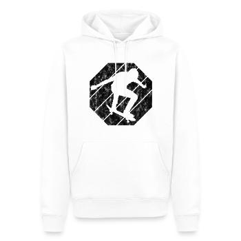 Skateboarder Skateboard Skater Skate Skateing - Sweat à capuche Premium bio Homme - blanc - Devant - Nico (187cm)