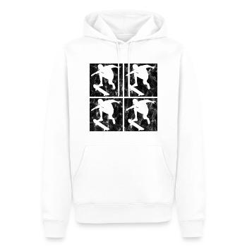 Skateboarder Skateboard Skater Skate Skateing - Men’s Premium Organic Hoodie - white - Front - Nico (187cm)