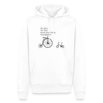 URGROSSVATER DES FAHRRADS - Männer Premium Bio Hoodie - Weiß - Vorne - Nico (187cm)