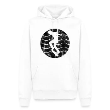 Skateboarder Skateboard Skater Skate Skateing - Sweat à capuche Premium bio Homme - blanc - Devant - Nico (187cm)