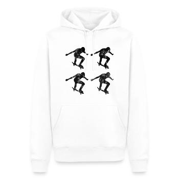 Skateboarder Skateboard Skater Skate Skateing - Men’s Premium Organic Hoodie - white - Front - Nico (187cm)