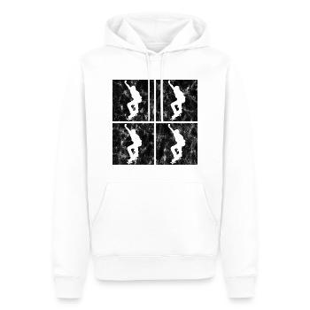 Skateboard Skateboarder Skater Skate Skateing - Sweat à capuche Premium bio Homme - blanc - Devant - Nico (187cm)
