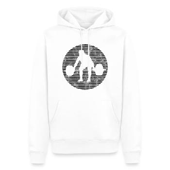 Musculation Bodybuilder GYM Fitnessstudio Retro - Sweat à capuche Premium bio Homme - blanc - Devant - Nico (187cm)