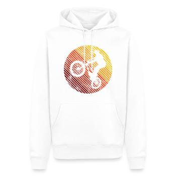 BMX Rad Fahrrad Retro Geschenk Bicycle Motocross - Männer Premium Bio Hoodie - Weiß - Vorne - Nico (187cm)