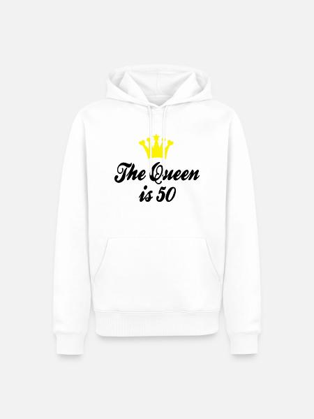 50th birthday - Men’s Premium Organic Hoodie - white