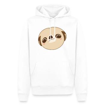 Mignon paresseux Kawaii Cartoon Animal Love 5 - Sweat à capuche Premium bio Homme - blanc - Devant - Nico (187cm)