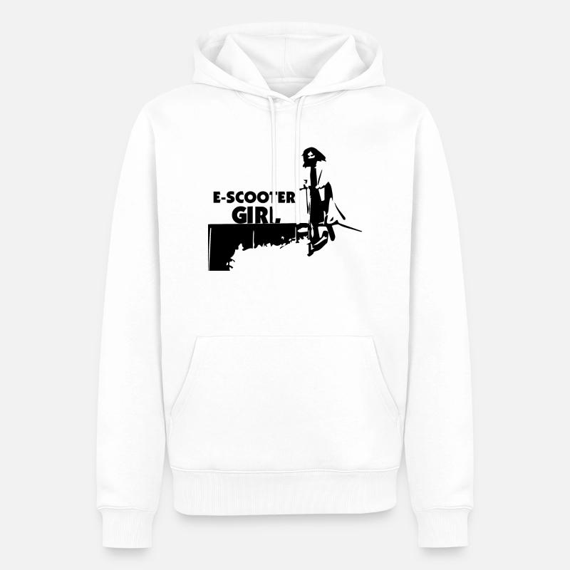 E-Scooter E-Roller Scooter - Sweat à capuche Premium bio Homme - blanc