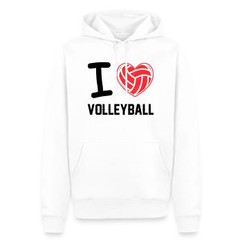 love volleyball - Männer Premium Bio Hoodie - Weiß - Vorne - Nico (187cm)