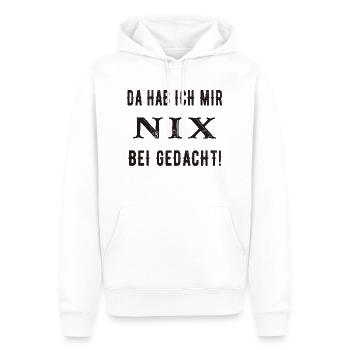 Da hab ich mir nix bei gedacht! - Männer Premium Bio Hoodie - Weiß - Vorne - Nico (187cm)