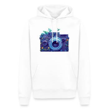 Photographe Appareil photo Photographes Photographie drôle - Sweat à capuche Premium bio Homme - blanc - Devant - Nico (187cm)