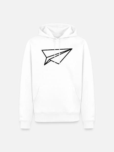 Papierflieger - Männer Premium Bio Hoodie - Weiß