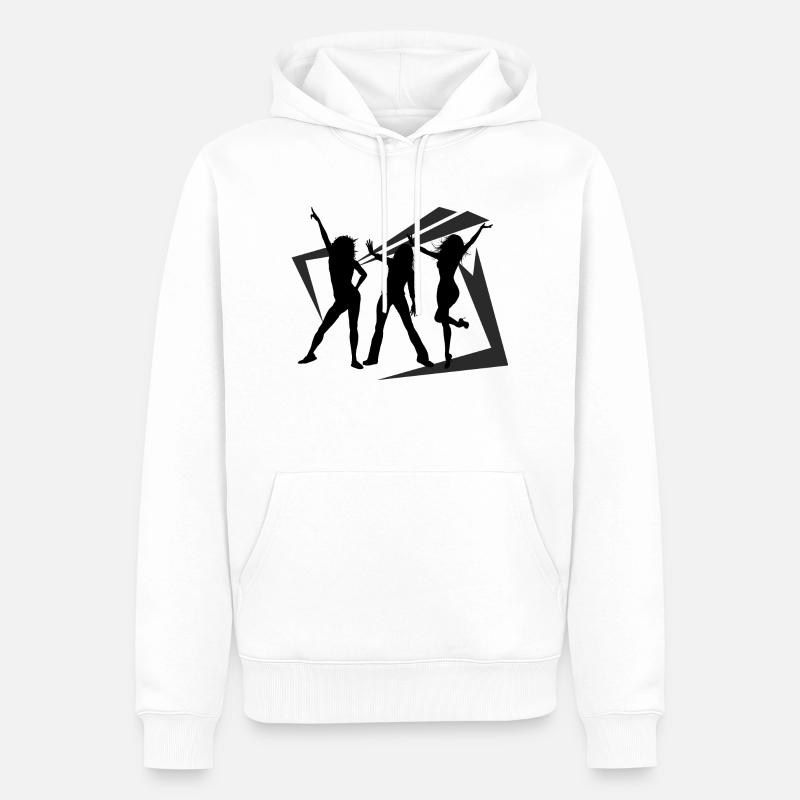 Danse Musique de danse - Sweat à capuche Premium bio Homme - blanc