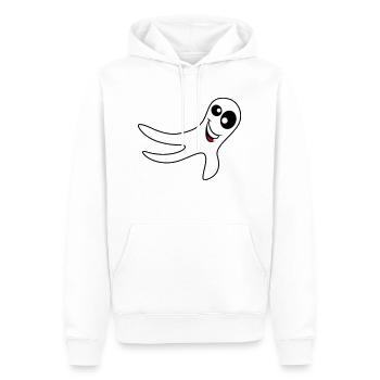 Gespenst - Männer Premium Bio Hoodie - Weiß - Vorne - Nico (187cm)