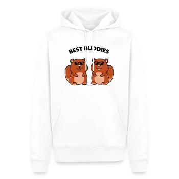 hamster best buddies - Männer Premium Bio Hoodie - Weiß - Vorne - Nico (187cm)