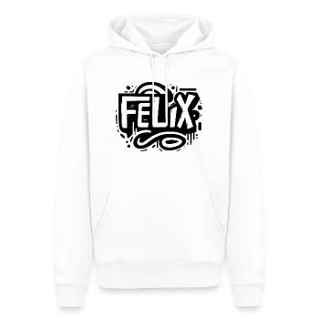 Felix Name Vorname Graffiti - Männer Premium Bio Hoodie - Weiß - Vorne - Nico (187cm)