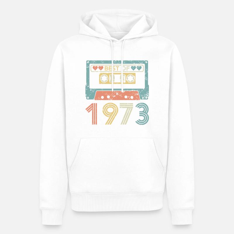 Das Beste von 1973 - Männer Premium Bio Hoodie - Weiß