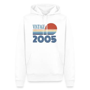 Jahrgang 2005 - Männer Premium Bio Hoodie - Weiß - Vorne - Nico (187cm)